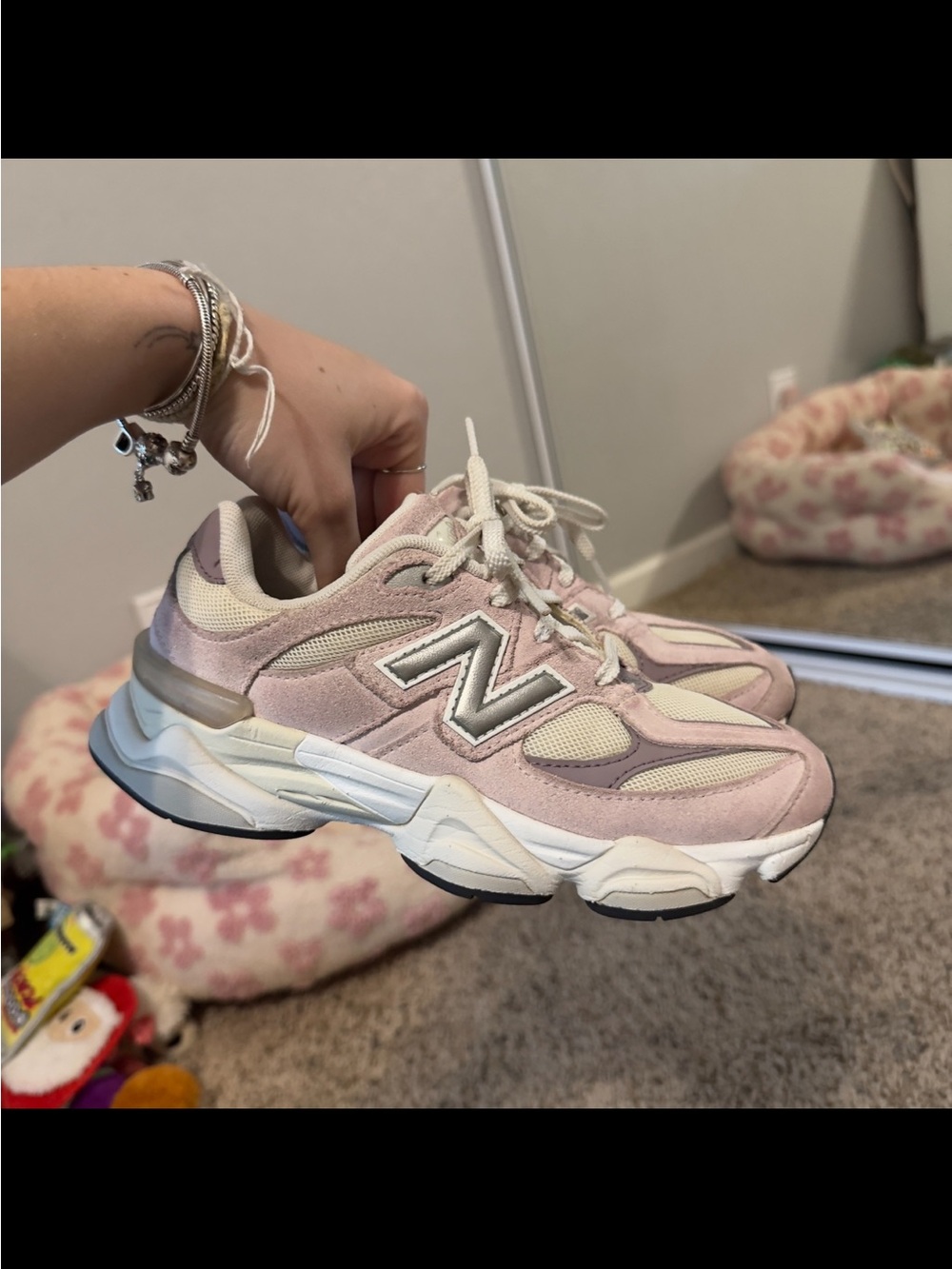 Kid’s Pink New Balance 9060 Sneakers